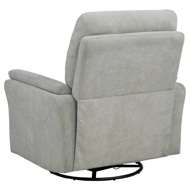 Adler Upholstered Power Swivel Glider Recliner Ivory by Unique Piece Furniture