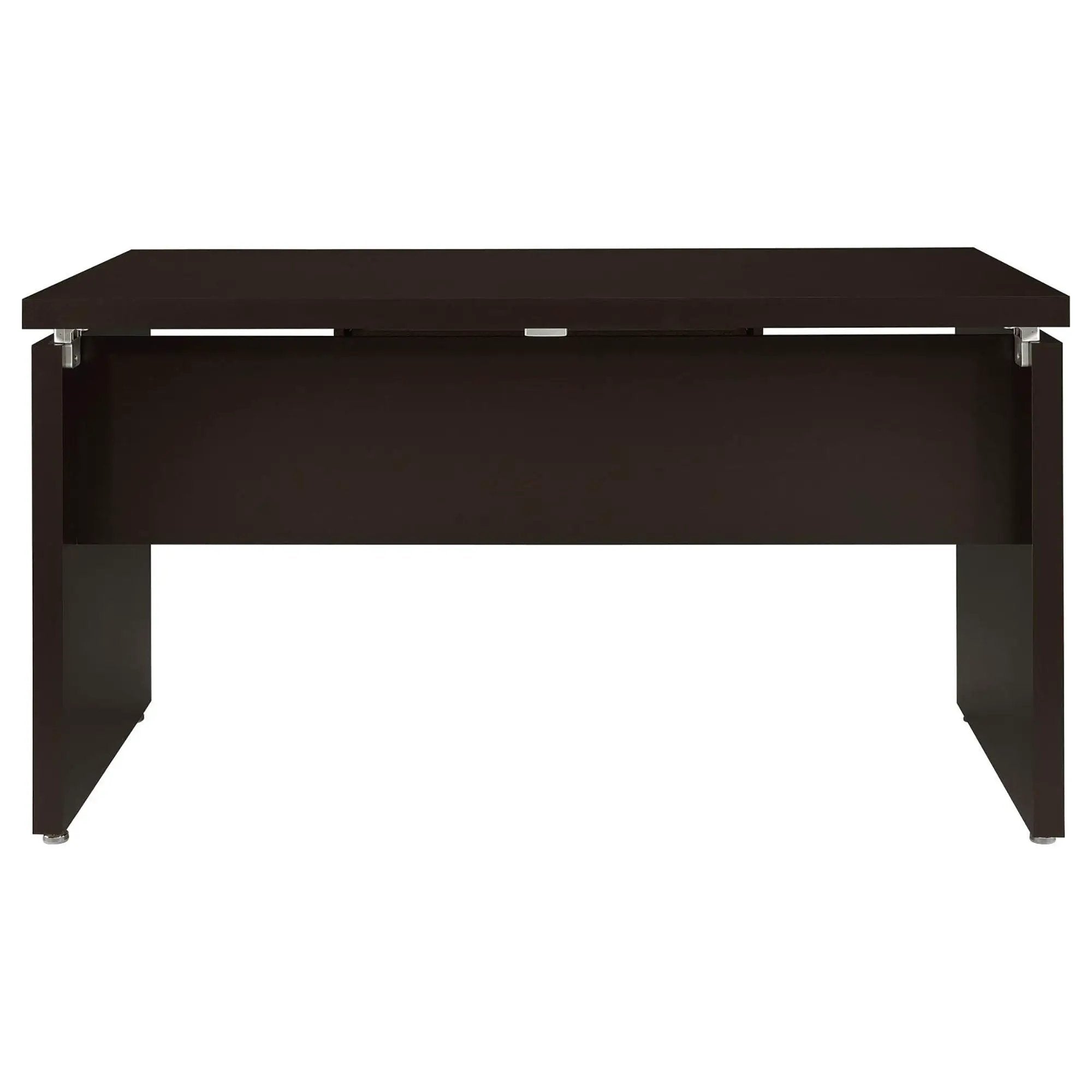 Floating - Top Computer Desk With Pullout Keyboard Shelf - Brown by HouseOfZazla
