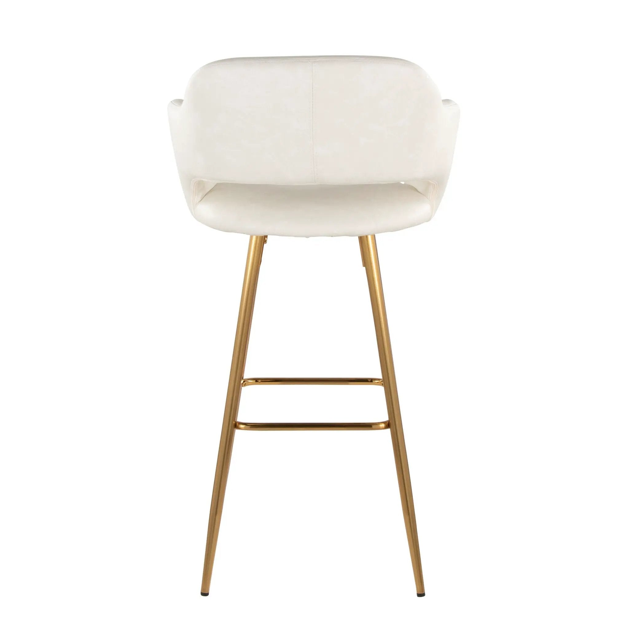 Margarite - Contemporary Fixed Height Barstool With Footrest (Set of 2) With Square by Unique Piece Furniture