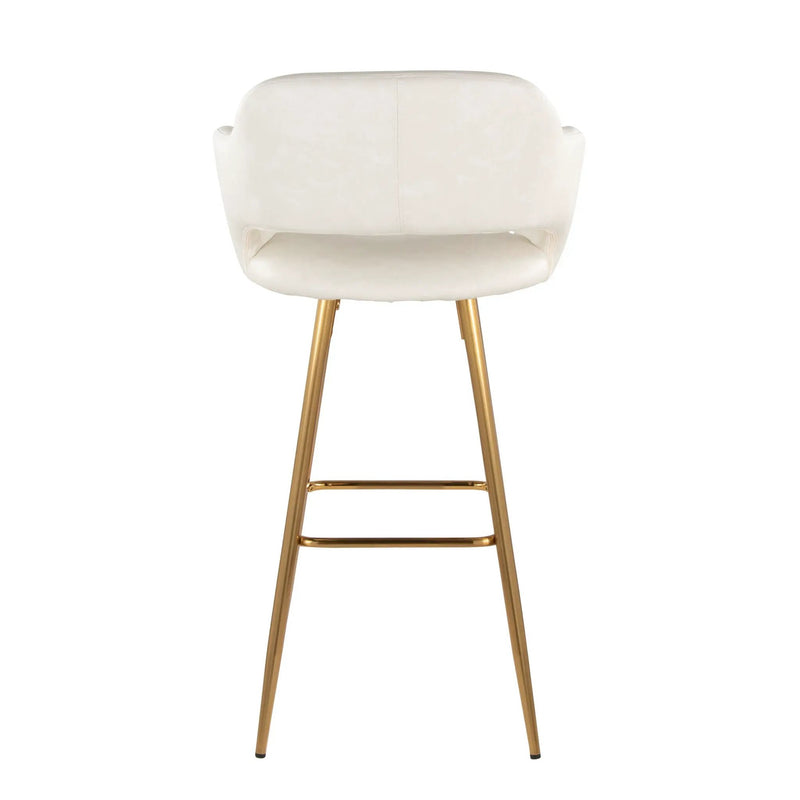 Margarite - Contemporary Fixed Height Barstool With Footrest (Set of 2) With Square by Unique Piece Furniture