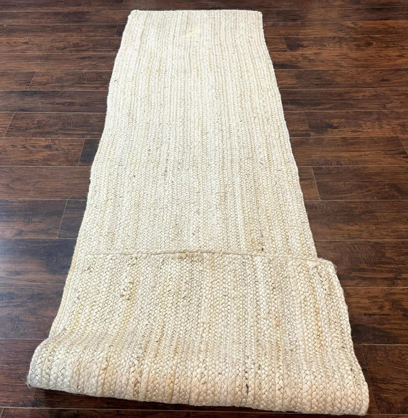 Modern Jute Runner Rug 2.7 x 10, Rug for Hallway or Kitchen, Farmhouse Rug by Jewel Rugs