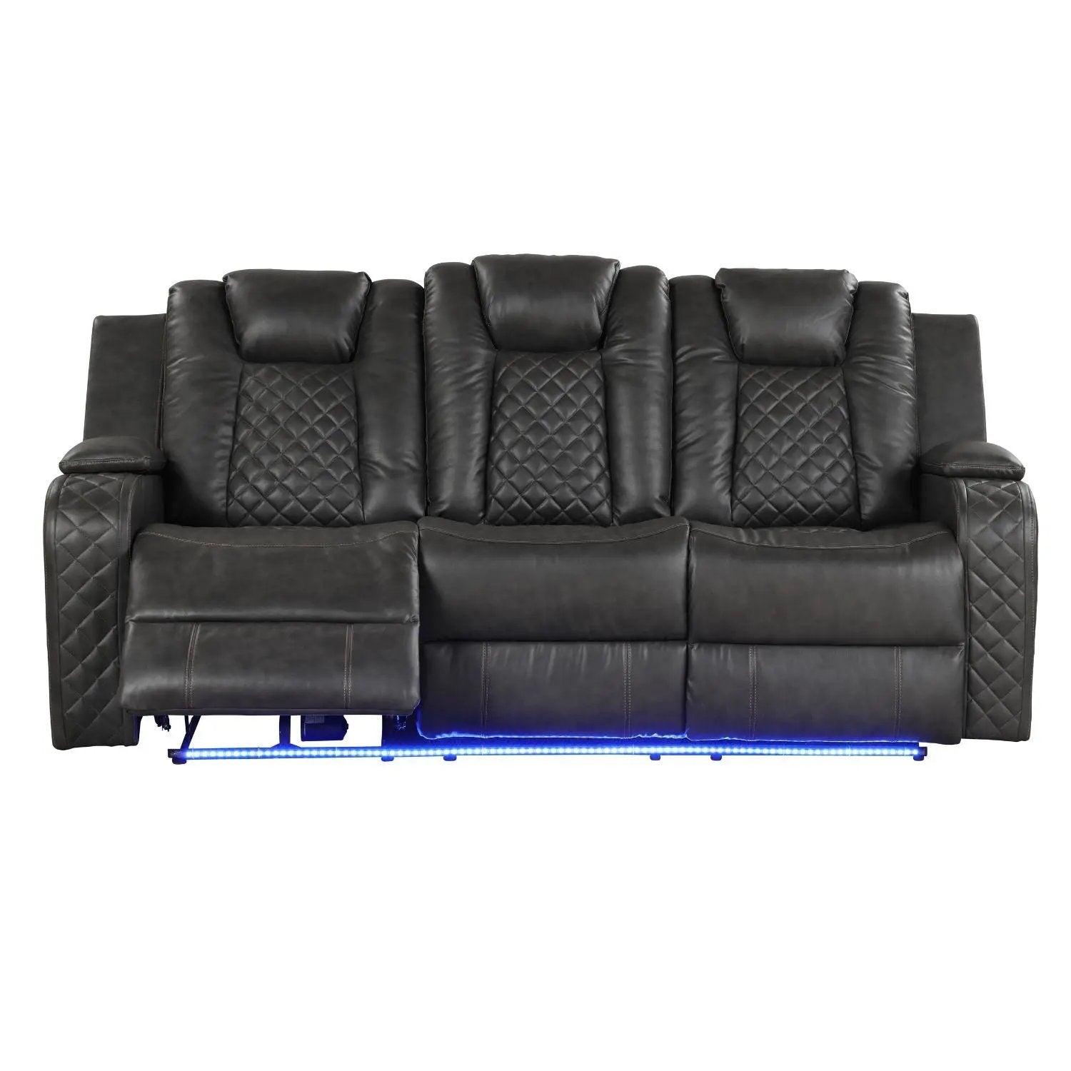Benz - Power Recliner Set With LED Lighting And USB Charging by HouseOfZazla