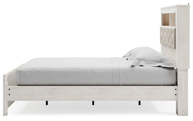 Altyra - Queen Panel Bookcase Bed With Roll Slats - White by Unique Piece Furniture
