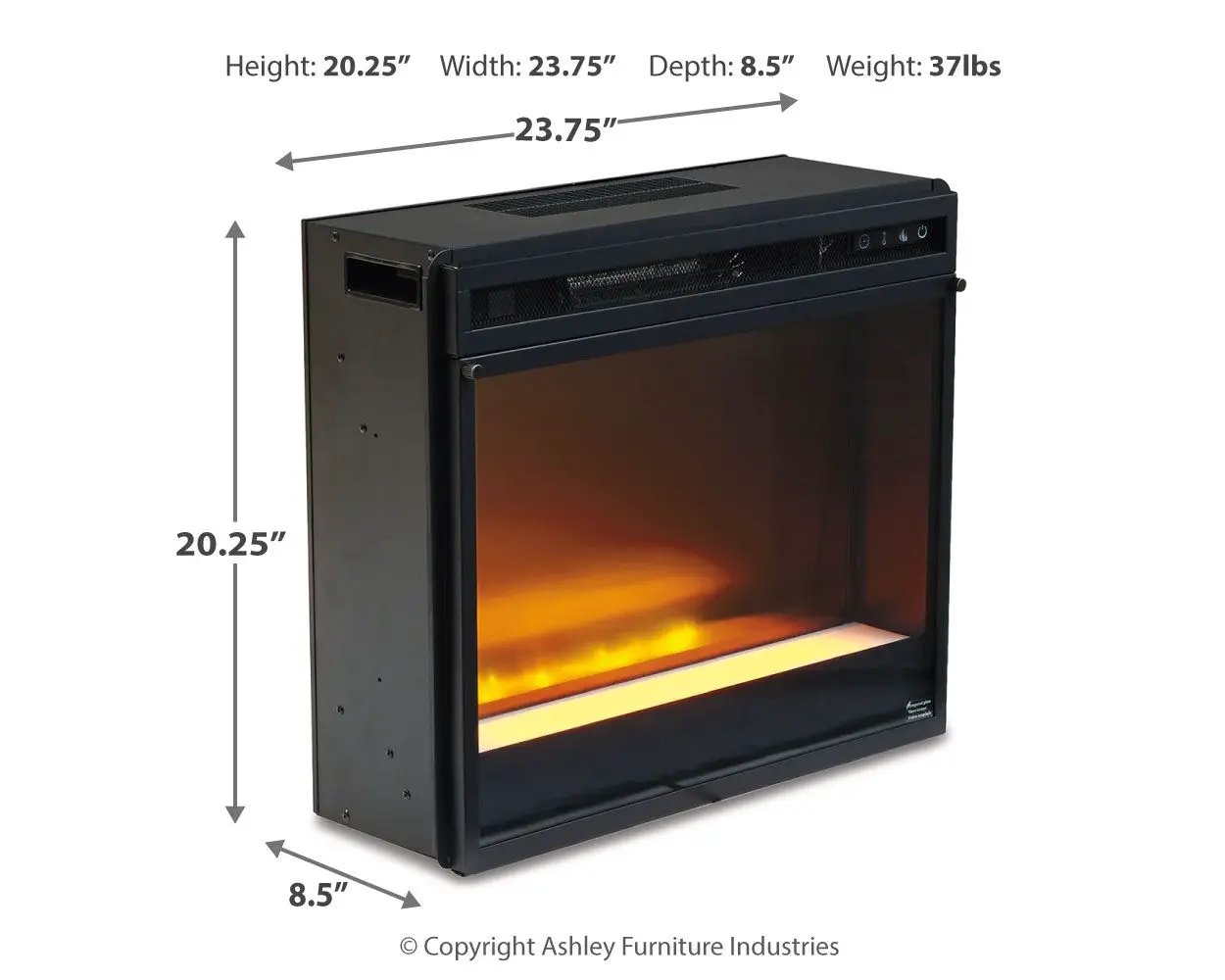 Entertainment Accessories - Fireplace Insert Glass/Stone - Black by Unique Piece Furniture