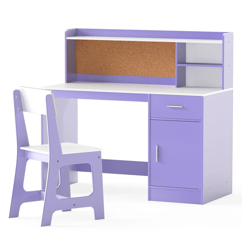Kids Study Desk and Chair Set Student Table and Chair by DirectDeals