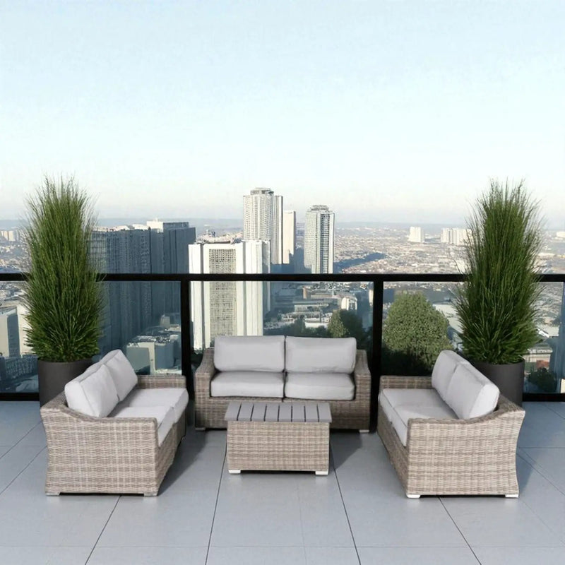 Stylish Sofa Seating Group With Cushions Perfect For Outdoor Gatherings by Unique Piece Furniture
