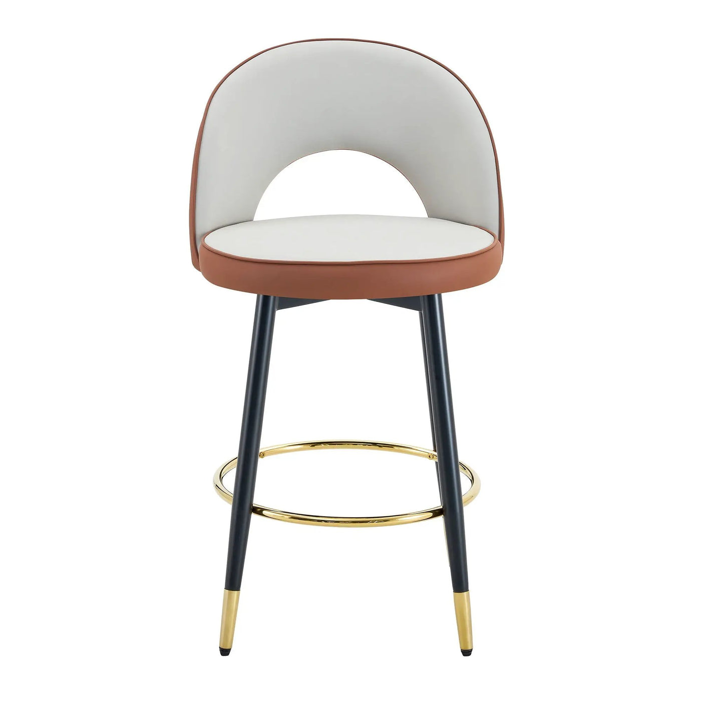 Upholstered Rotatable Bar Chair With Metal Legs For Dining Room by HouseOfZazla