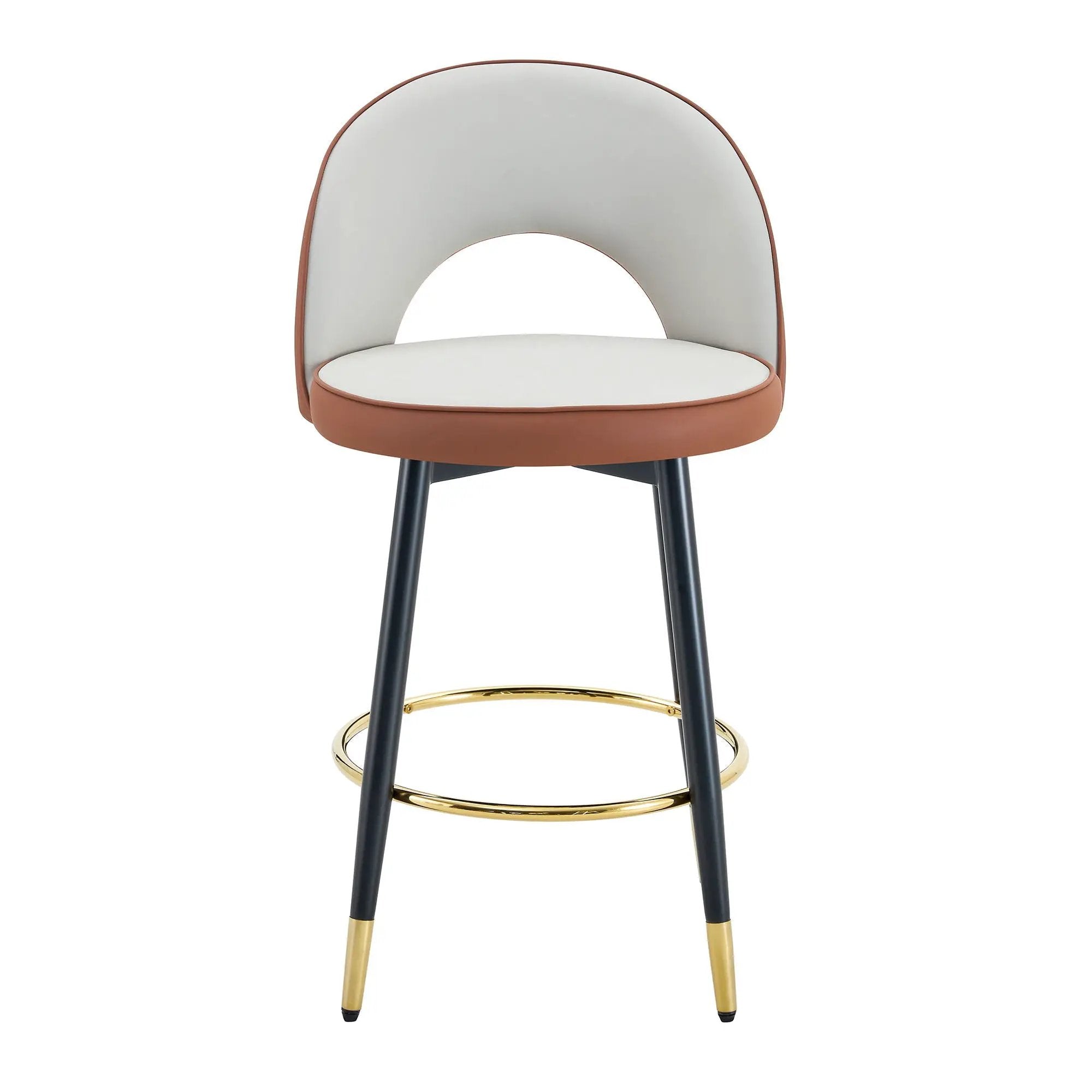 Upholstered Rotatable Bar Chair With Metal Legs For Dining Room by Unique Piece Furniture