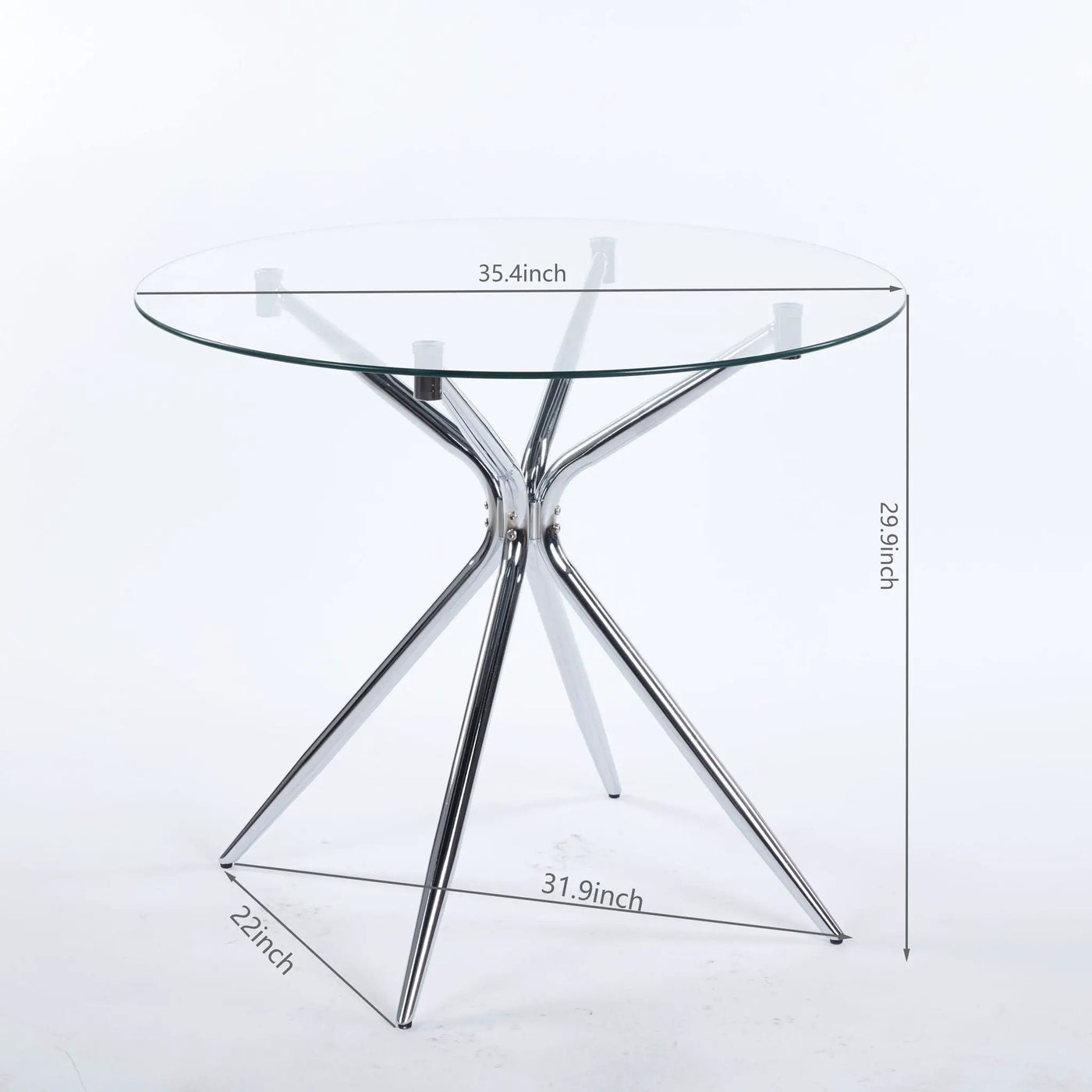 Compact Dining Table With Glass Top by Unique Piece Furniture