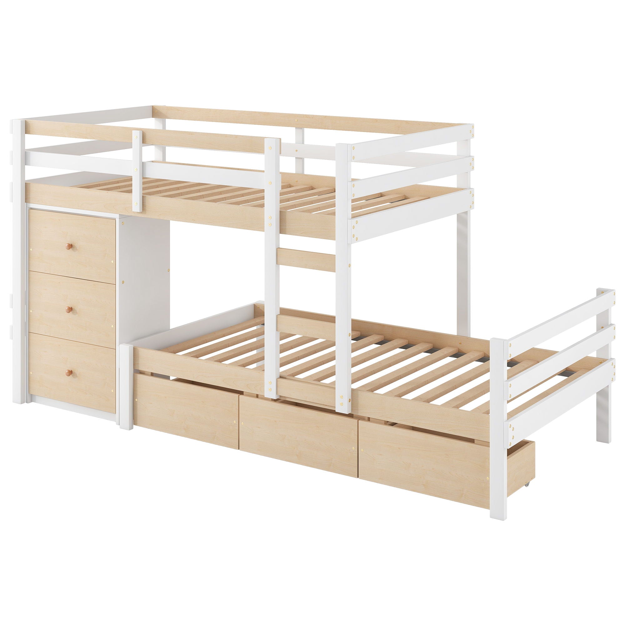 Loft Bunk Bed With Drawers And Ladder by Unique Piece Furniture