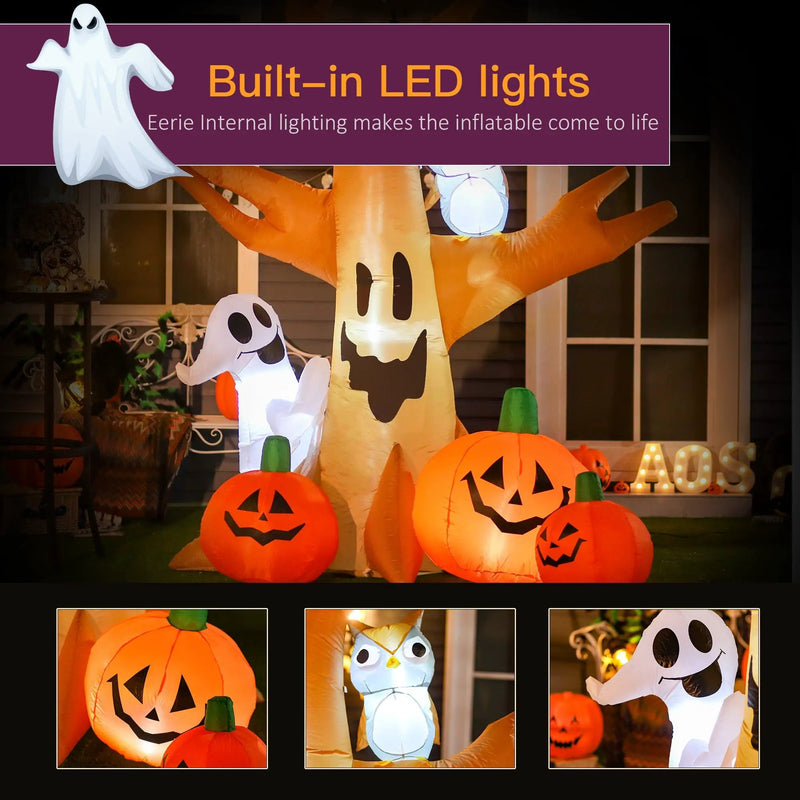 HOMCOM 7.5' Tall Lighted Halloween Inflatable Yard Decoration by HouseOfZazla