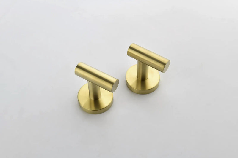6-Pack Wall-Mounted Stainless Steel Bathroom Towel Hooks by HouseOfZazla