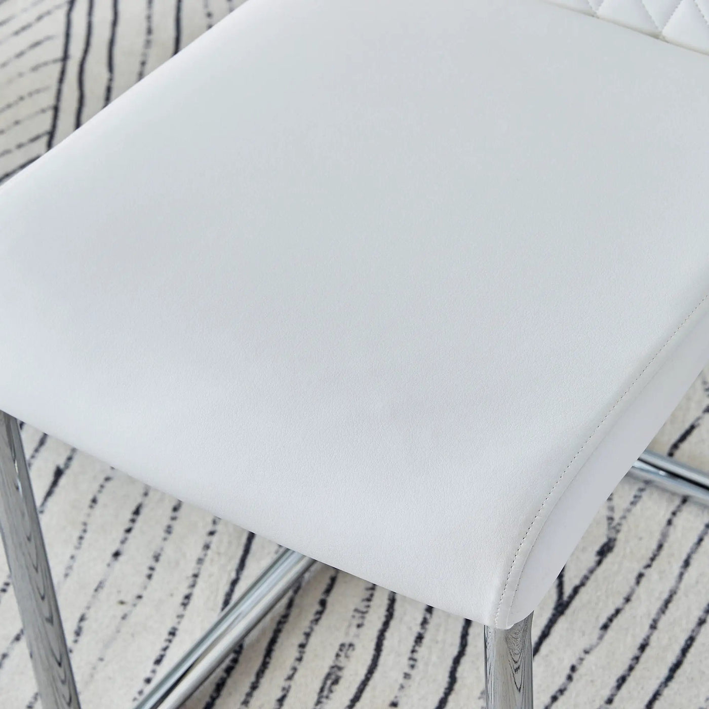 Modern Dining Chairs With Padded Seat, Metal Legs by HouseOfZazla