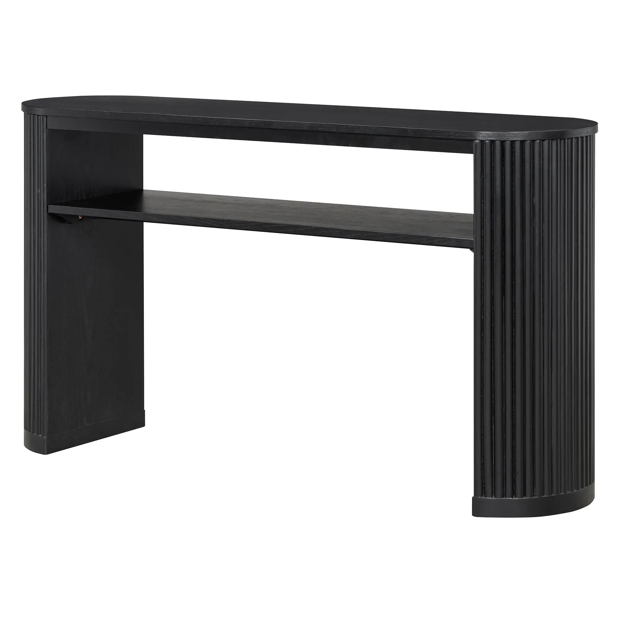 Console Table With Fluted Legs, Open Shelf by Unique Piece Furniture