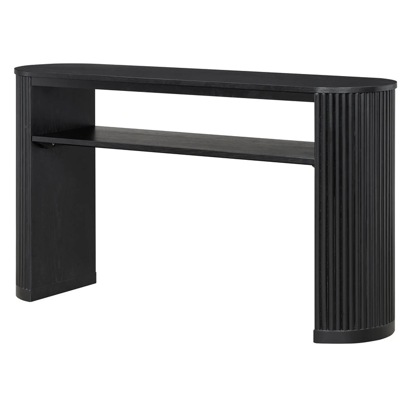 Console Table With Fluted Legs, Open Shelf by HouseOfZazla