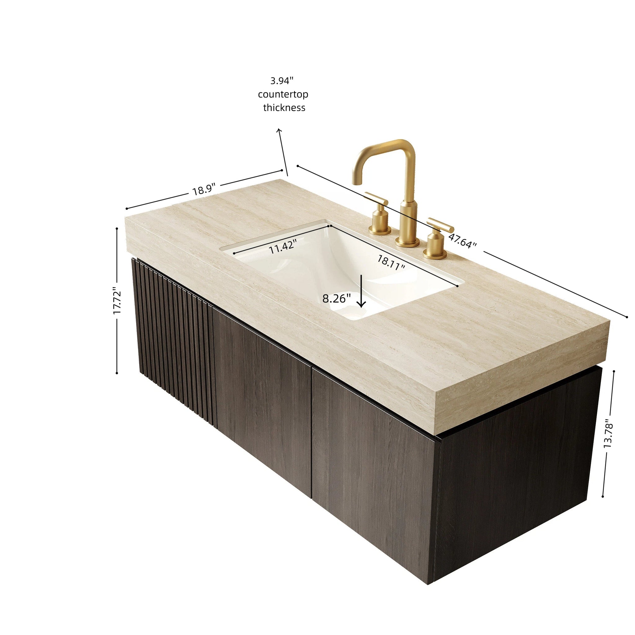 MURI 48" Bathroom Vanity & Sink by HouseOfZazla