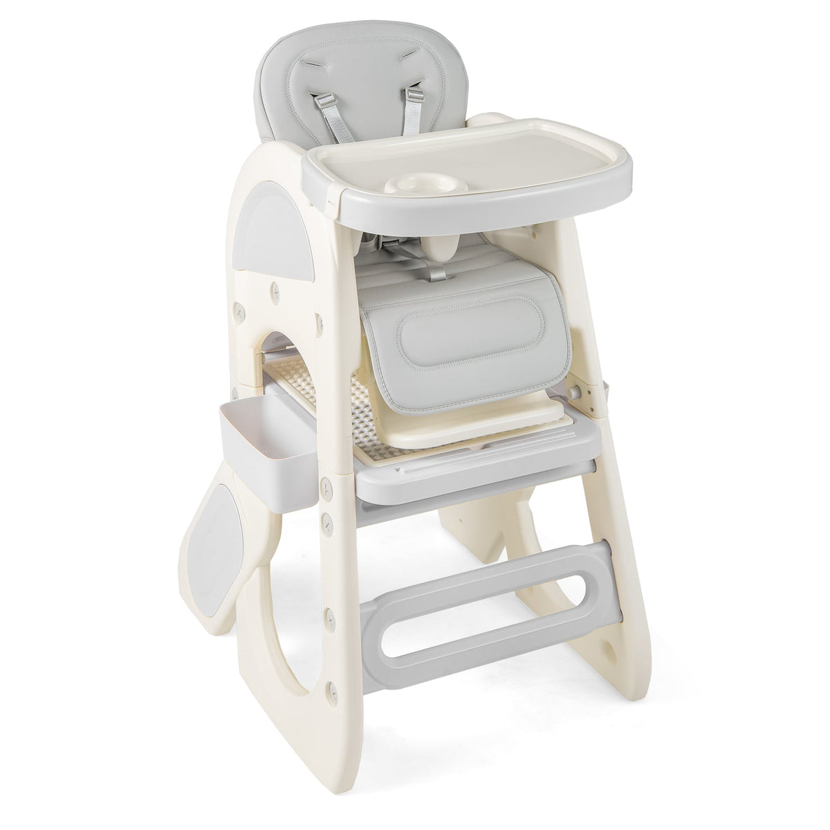Convertible Baby High Chair with Double-layer Tray and Adjustable Backrest, photo 12 of 16