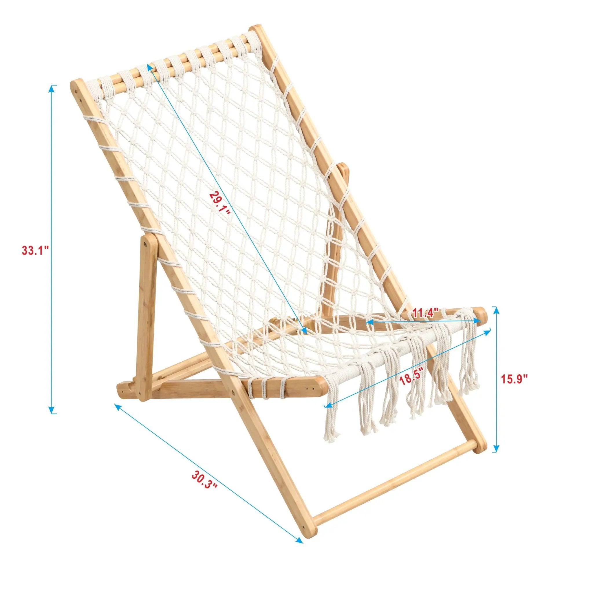 Bamboo Weaving Chair Set With Handwoven Rope For Patio And Living Spaces - Natural by Unique Piece Furniture