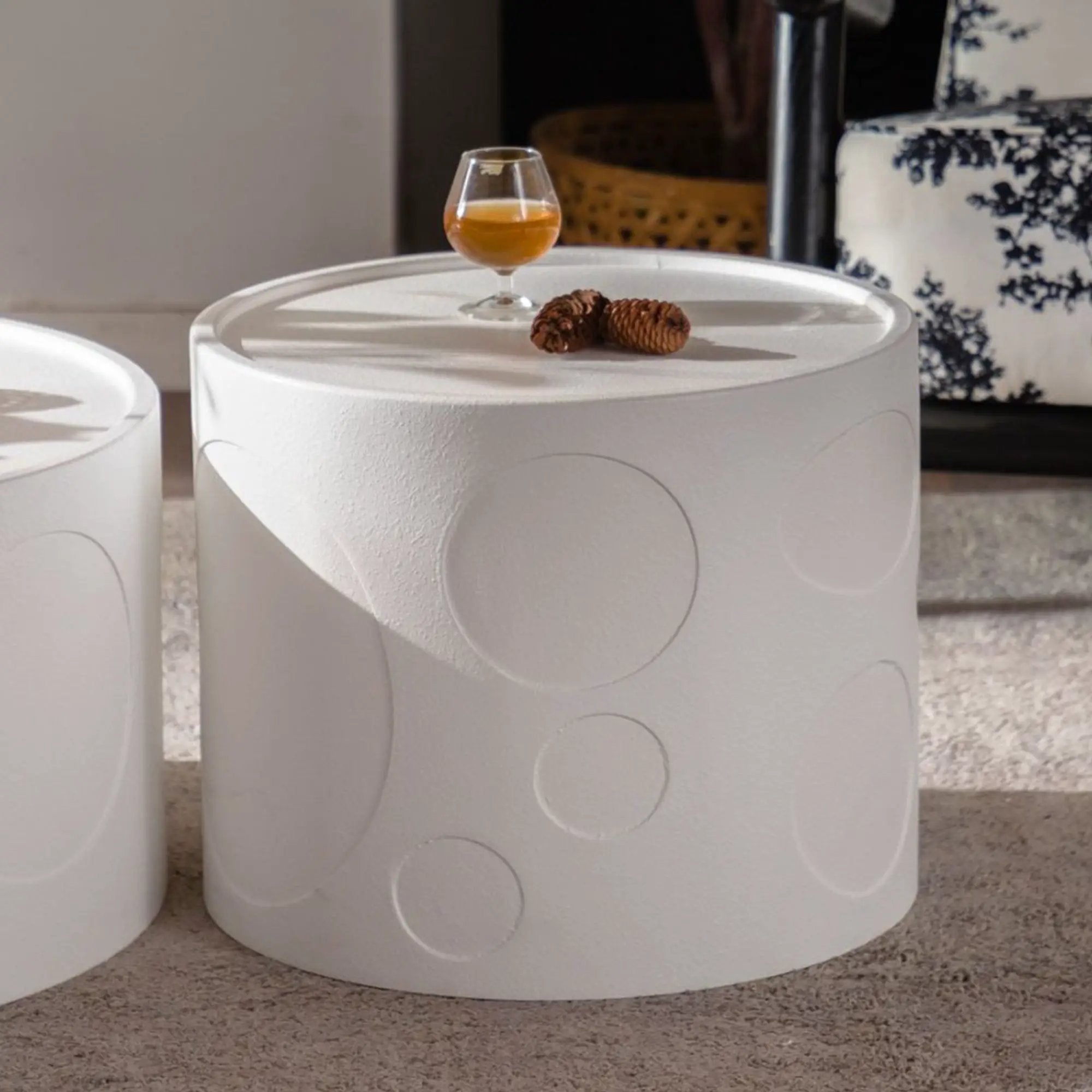 Handcrafted Round Side Table by HouseOfZazla