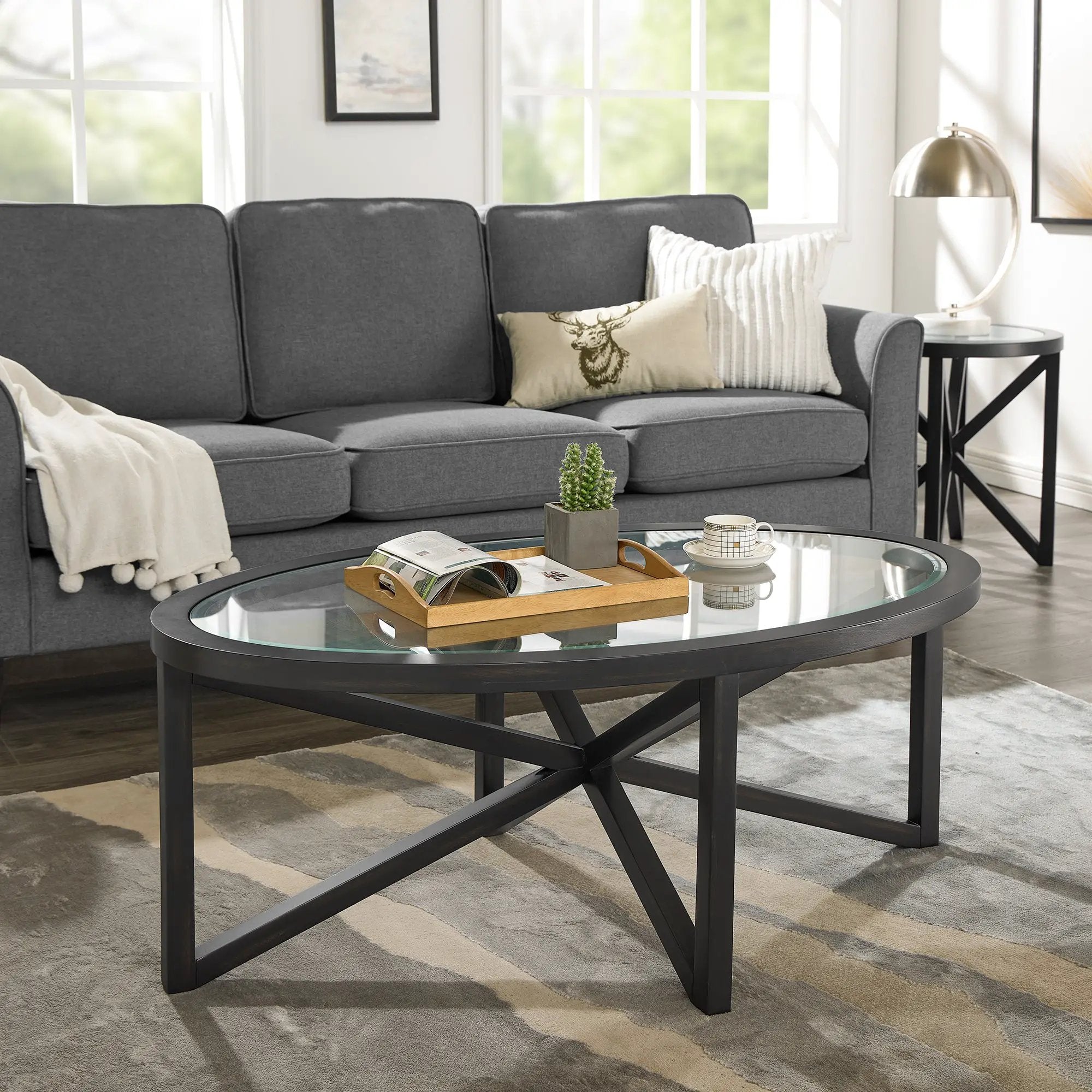 Modern Simple Glass Coffee Table by HouseOfZazla