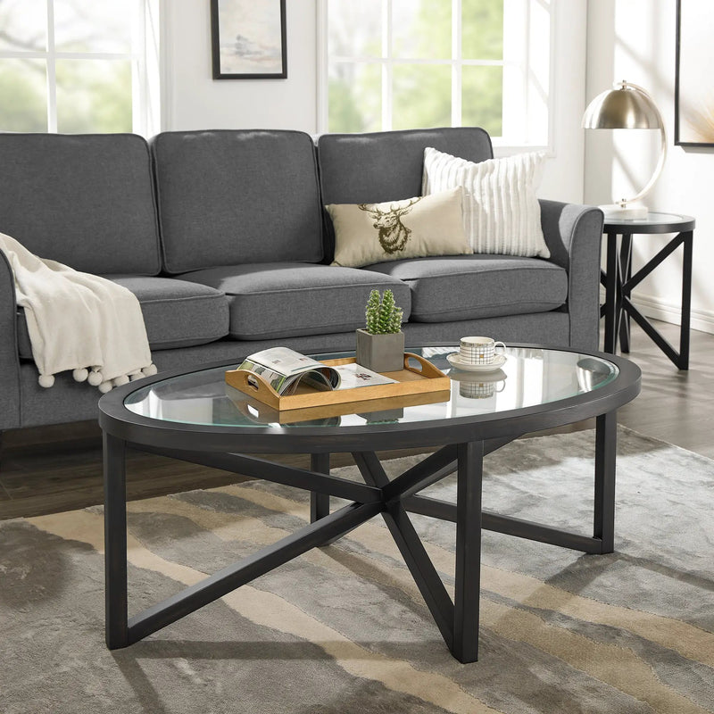 Modern Simple Glass Coffee Table by HouseOfZazla