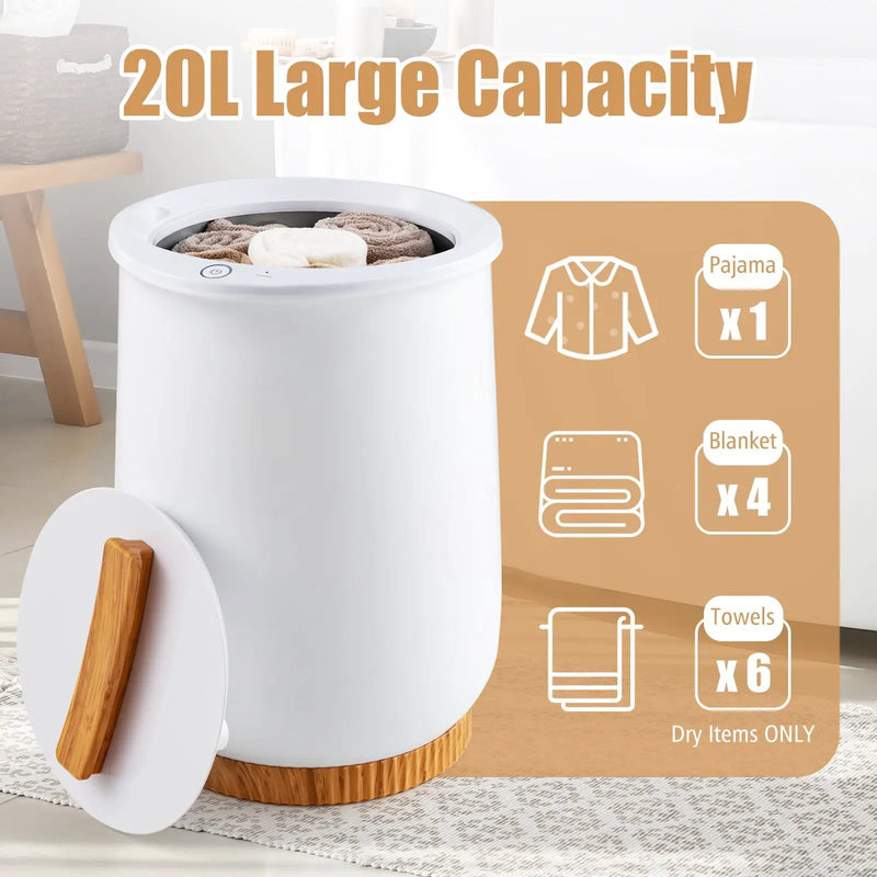 20L Hot Towel Bucket with 1-Minute Quick Heating and 60-Minute Auto Shut off-White by DirectDeals