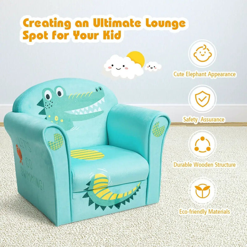 Kids Crocodile Armrest Upholstered Couch by DirectDeals