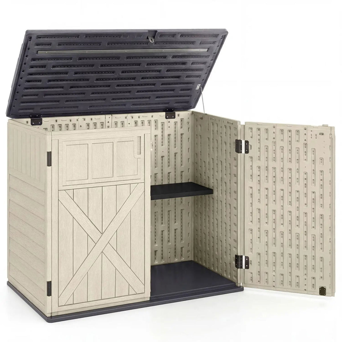 20 Cu.Ft Horizontal Resin Storage Shed with Adjustable Shelf, photo 4 of 24