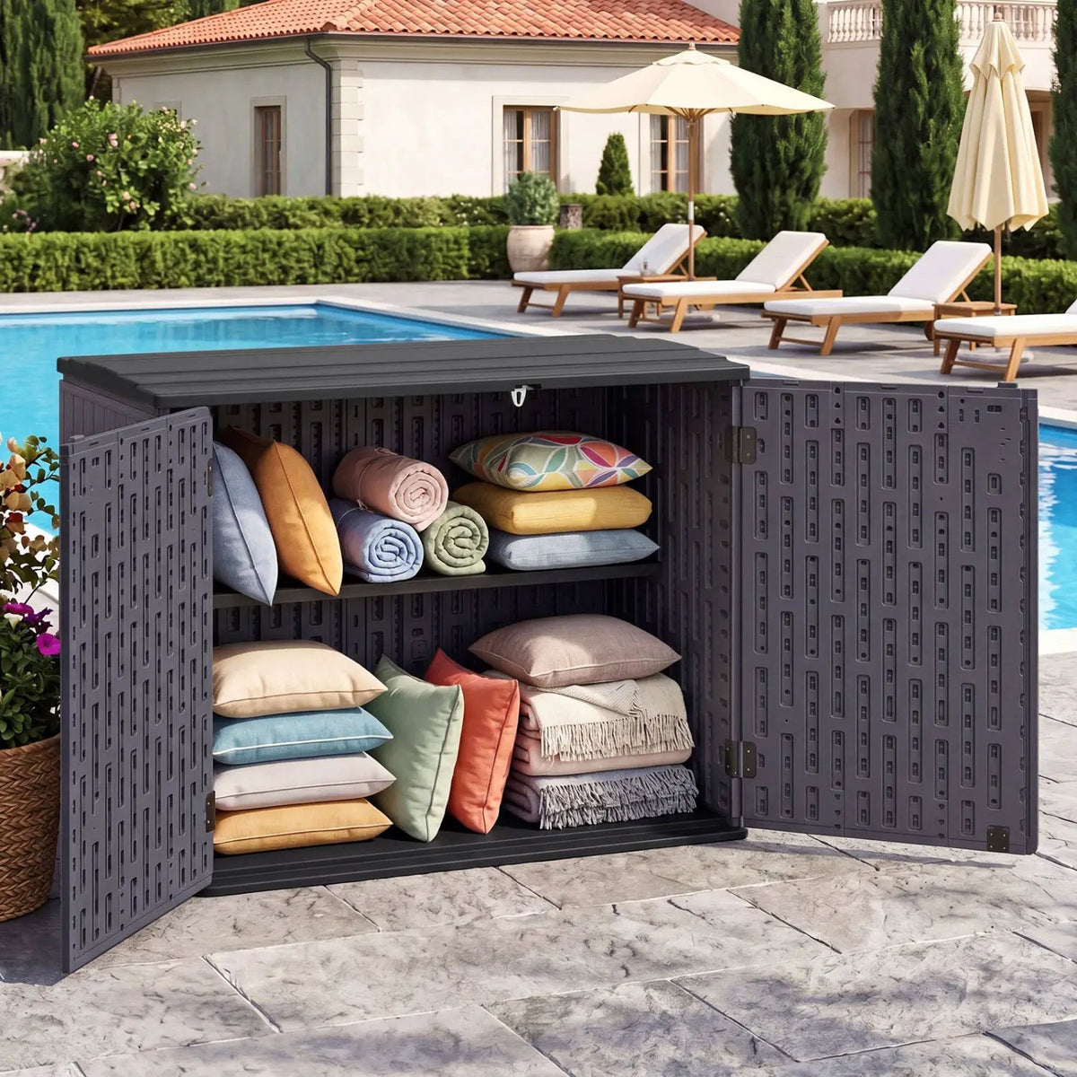 20 Cu.Ft Horizontal Resin Storage Shed with Adjustable Shelf, photo 9 of 24
