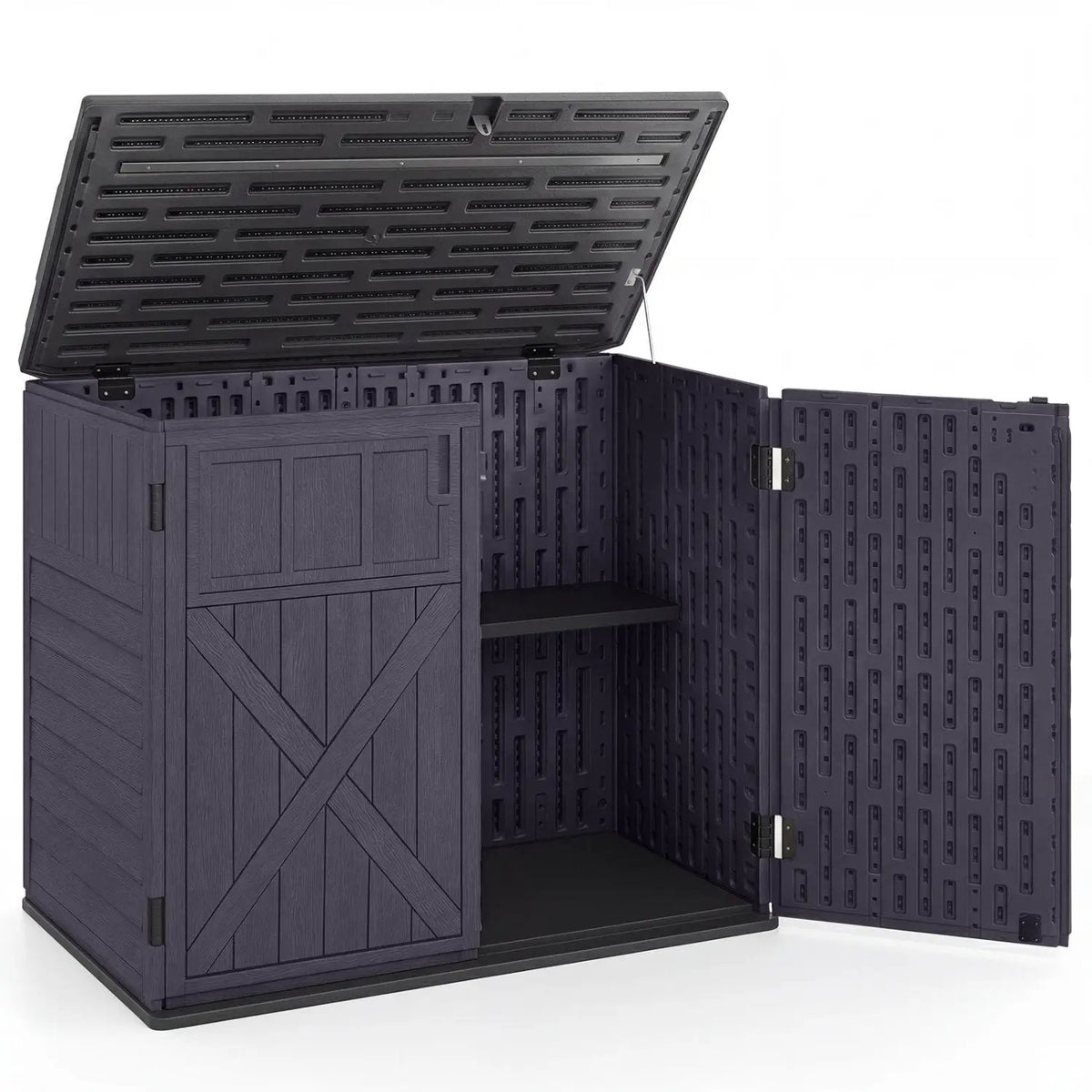 20 Cu.Ft Horizontal Resin Storage Shed with Adjustable Shelf, photo 12 of 24