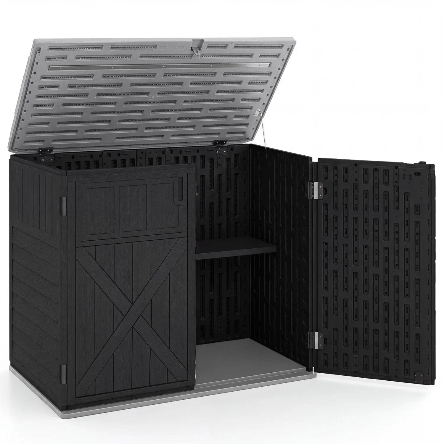 20 Cu.Ft Horizontal Resin Storage Shed with Adjustable Shelf by DirectDeals