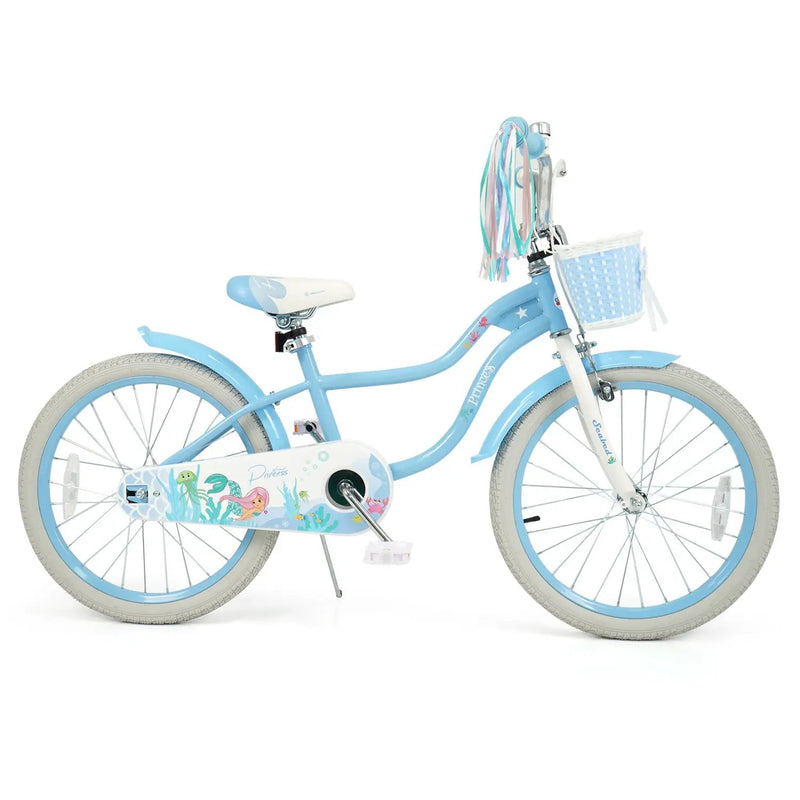 Kids Bike 12-20 Inch with Training Wheels & Basket by DirectDeals