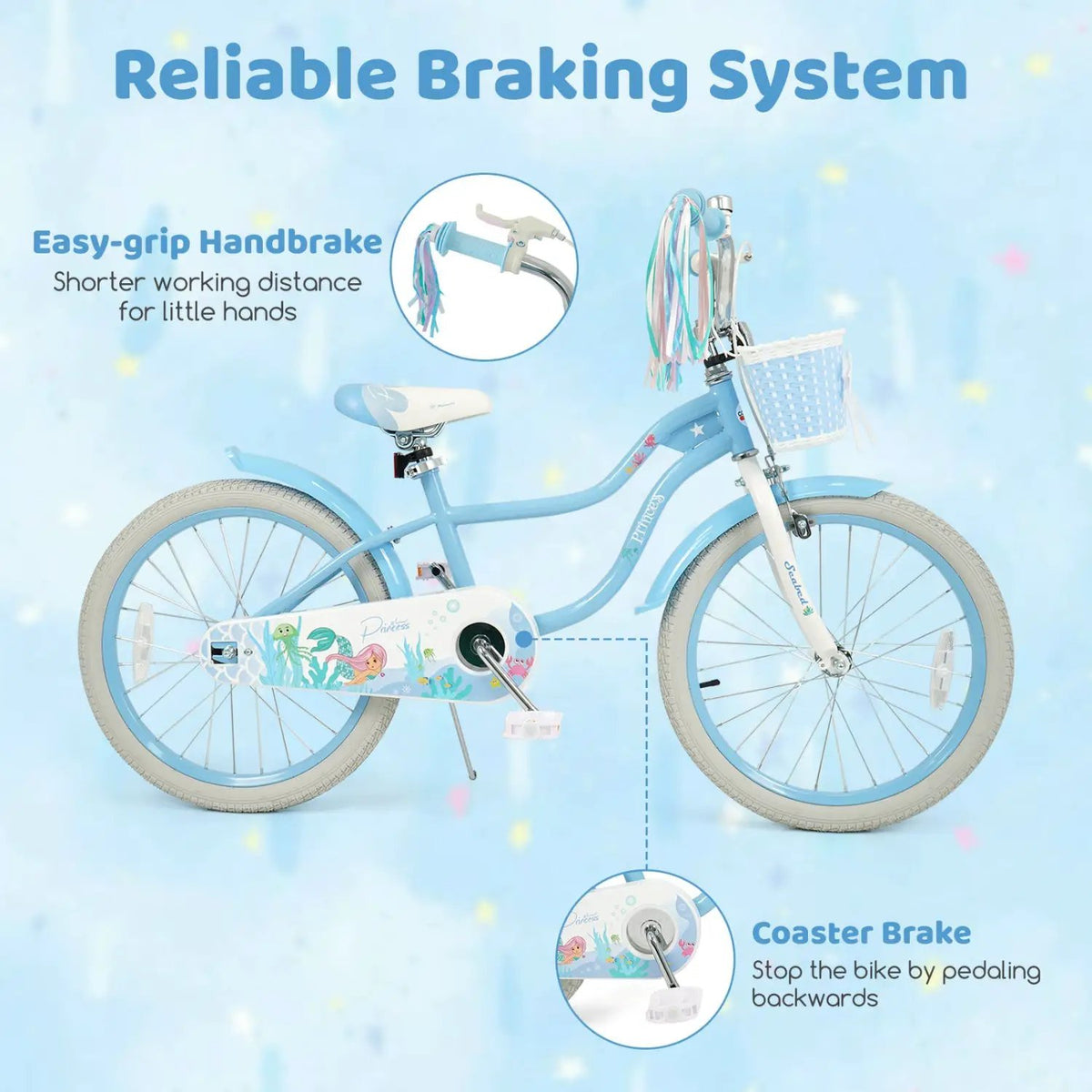 Kids Bike 12-20 Inch with Training Wheels & Basket, photo 40 of 40