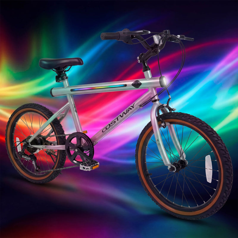 20 Inch LED-lit Cycling Bike with 2 Speakers and Ambient Lights for Men and Women by DirectDeals