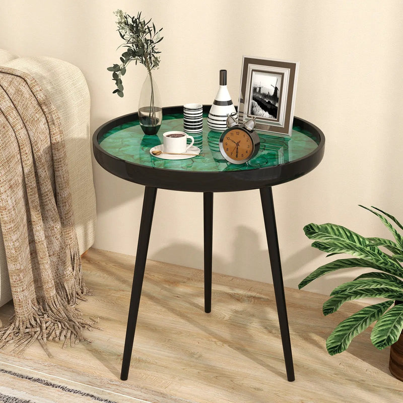 Sea Shell End Table with Tray Top - Mid-Century Modern by DirectDeals