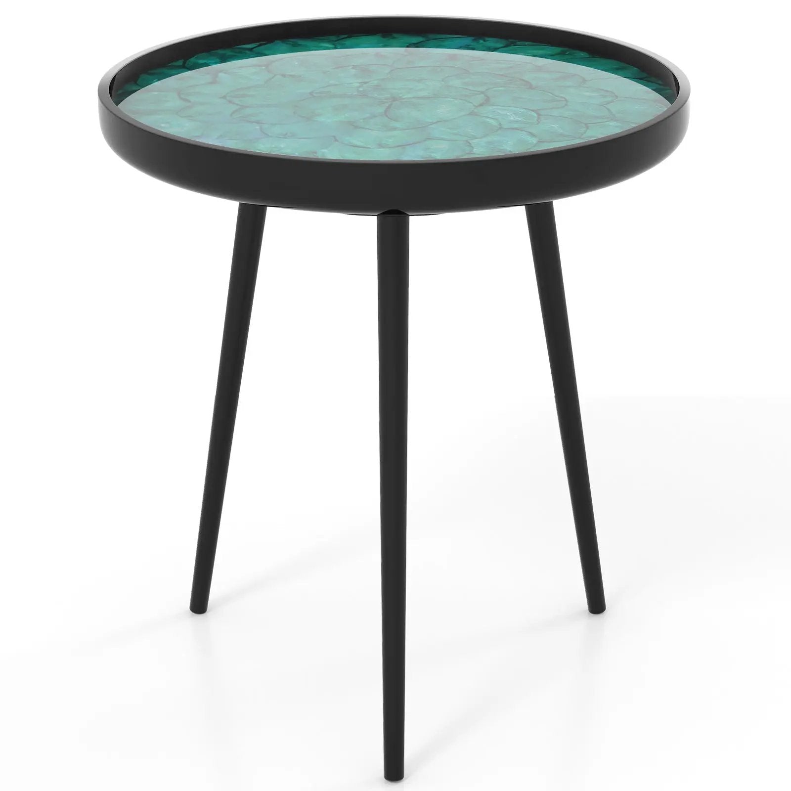 Sea Shell End Table with Tray Top - Mid-Century Modern by DirectDeals