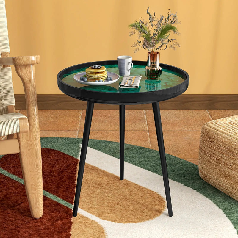 Sea Shell End Table with Tray Top - Mid-Century Modern by DirectDeals