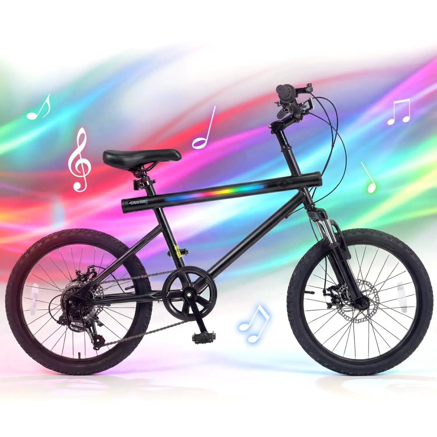 20 Inch Commuter Bicycle LED-lit with 6-Speed Shimano Twist Shifting and Stereo Speakers by DirectDeals