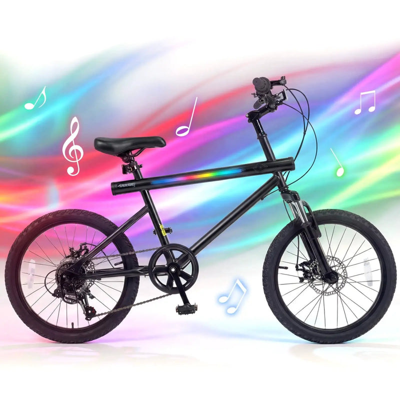 20 Inch Commuter Bicycle LED-lit with 6-Speed Shimano Twist Shifting and Stereo Speakers by DirectDeals