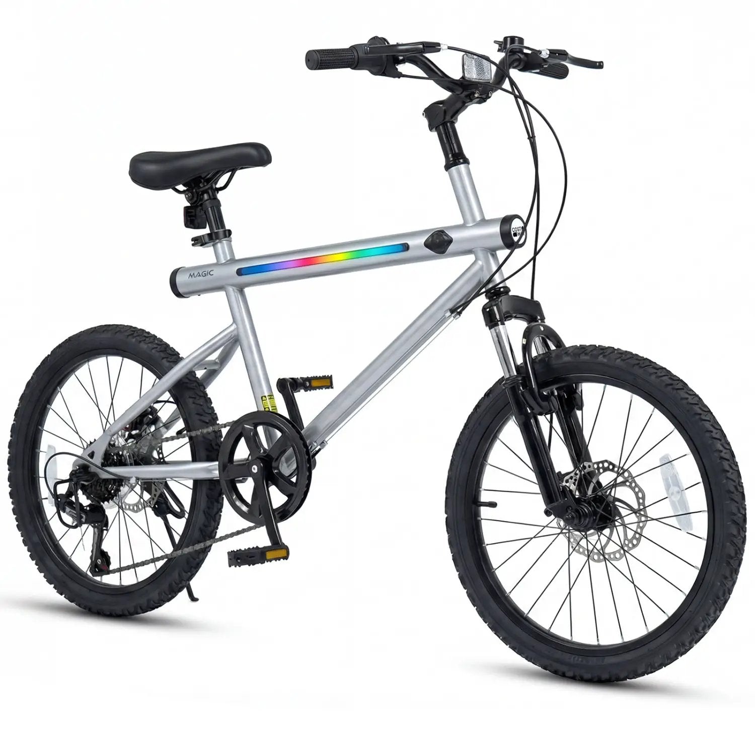 20 Inch Commuter Bicycle LED-lit with 6-Speed Shimano Twist Shifting and Stereo Speakers by DirectDeals