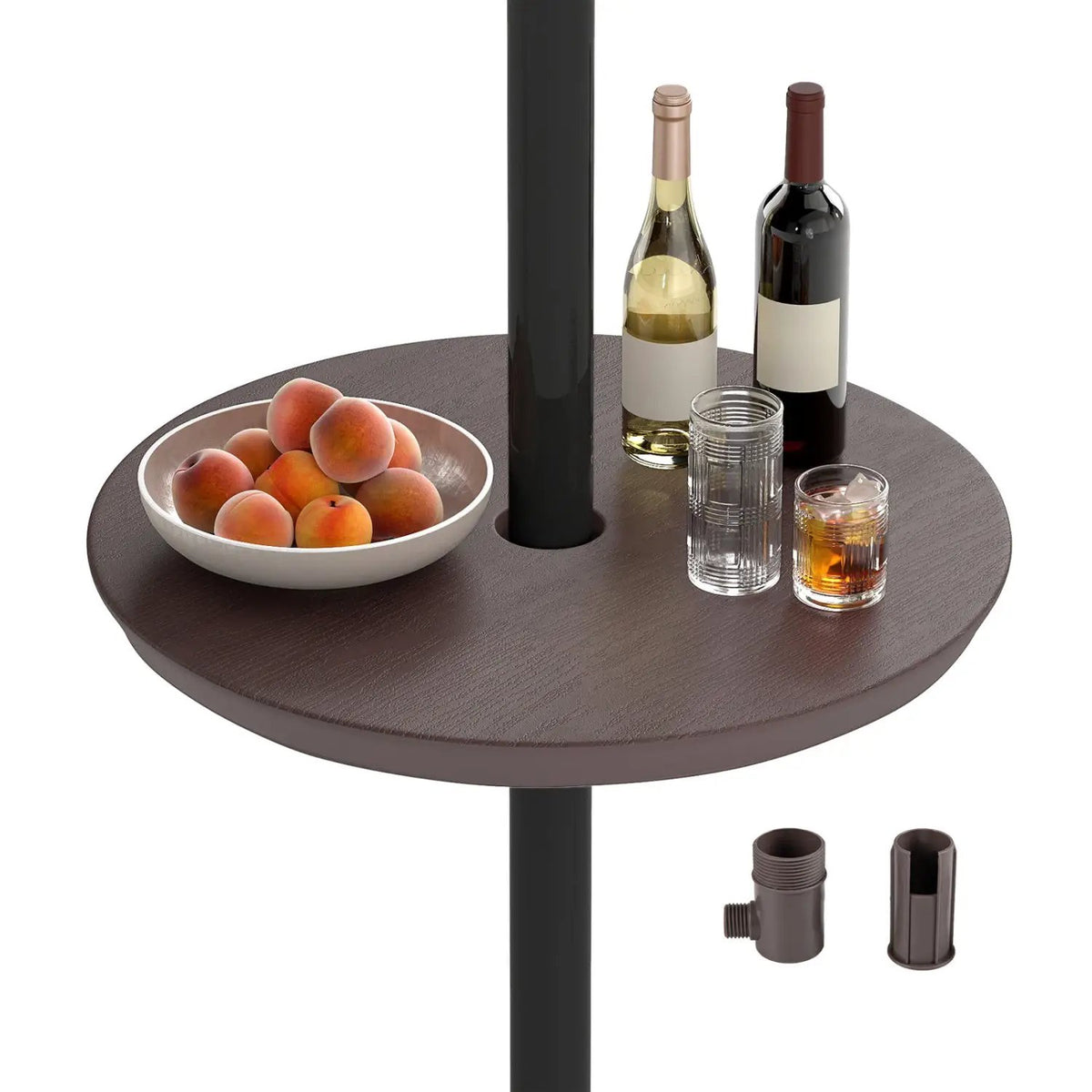 20 Inch Outdoor Adjustable Umbrella Table for 2 Sizes Patio Umbrella Pole, photo 6 of 16