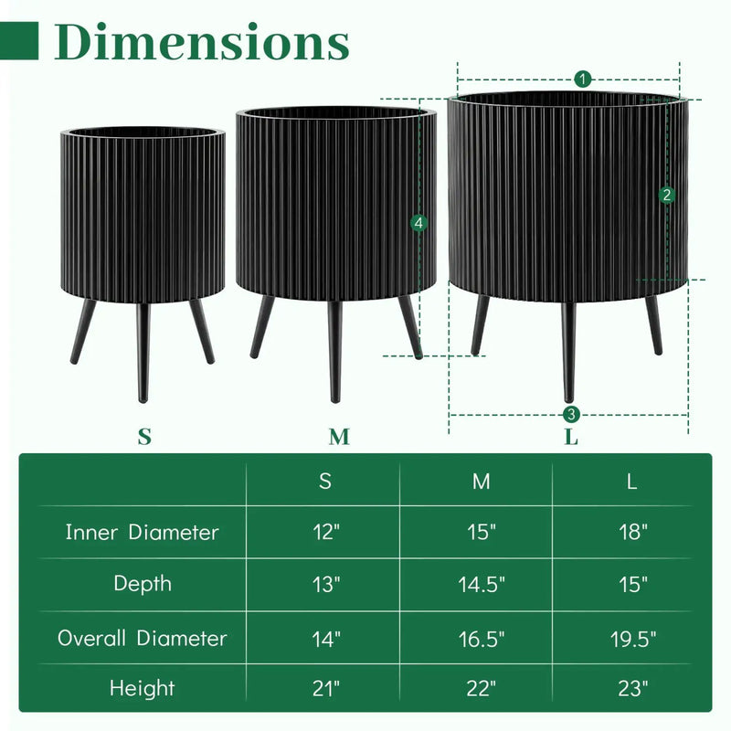 20-Inch Raised Metal Planter with Stand and Drainage Holes by DirectDeals