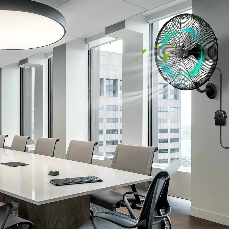 20 Inch Wall Mount Fan with 3 Fan Speeds and Adjustable Tilt Head-Black by DirectDeals