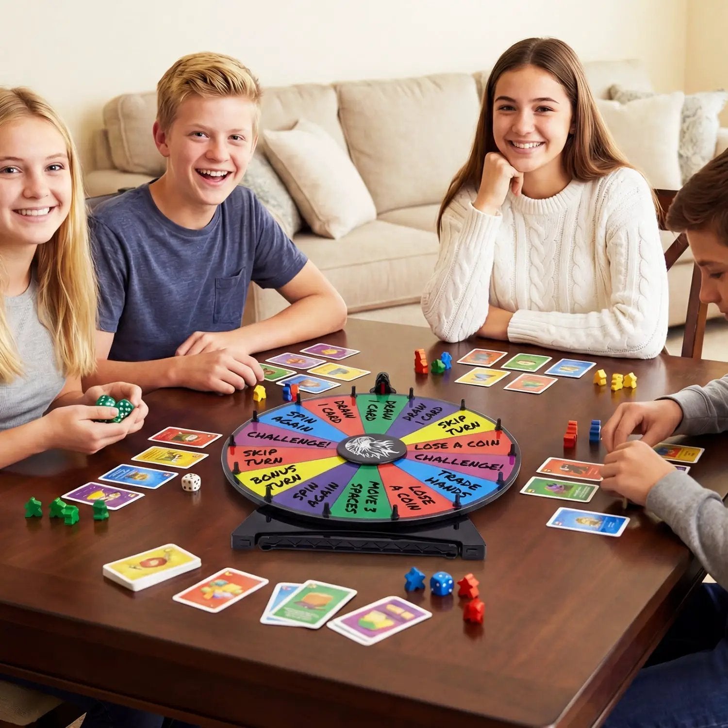 20 Inches 14 Slots Spin Wheel with Blackboard Marker for Prizes by DirectDeals