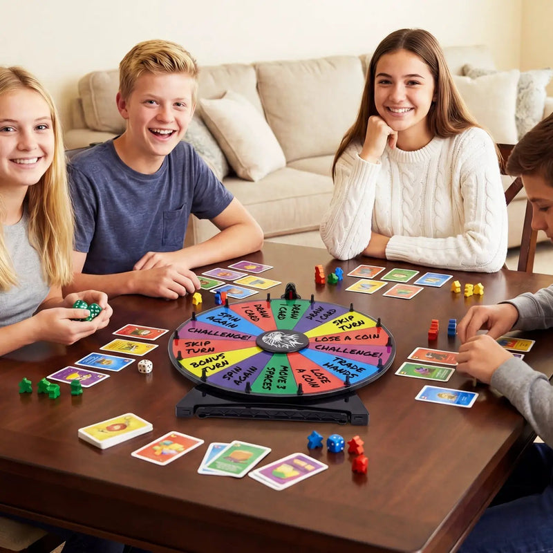 20 Inches 14 Slots Spin Wheel with Blackboard Marker for Prizes by DirectDeals