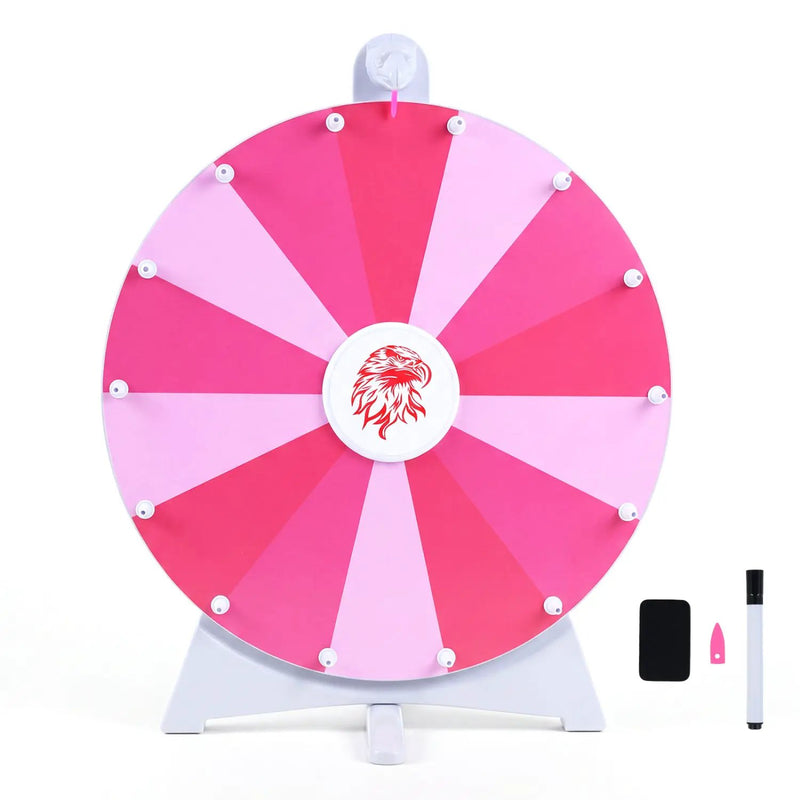 20 Inches 14 Slots Spin Wheel with Blackboard Marker for Prizes by DirectDeals