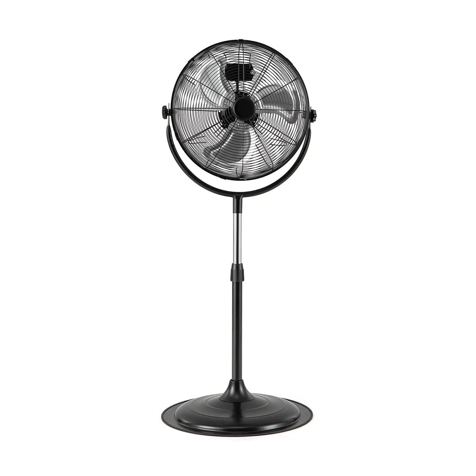 18 Inches High Velocity Pedestal Fan with 3 Speeds and Adjustable Height-Black by DirectDeals