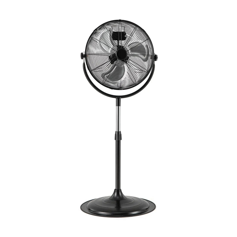 18 Inches High Velocity Pedestal Fan with 3 Speeds and Adjustable Height-Black by DirectDeals