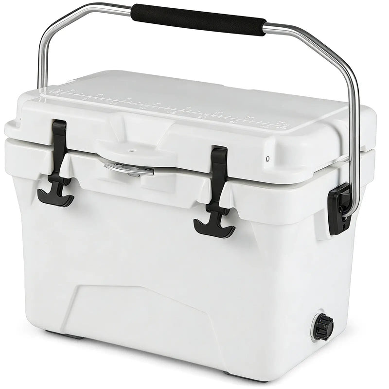 20 Quart Portable Hard Cooler with Built-in Ruler and Bottle by DirectDeals