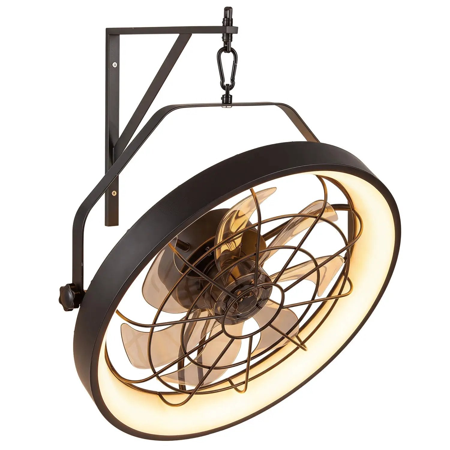 20" Wall Mounted Fan with Dimmable LED Light and Timer by DirectDeals